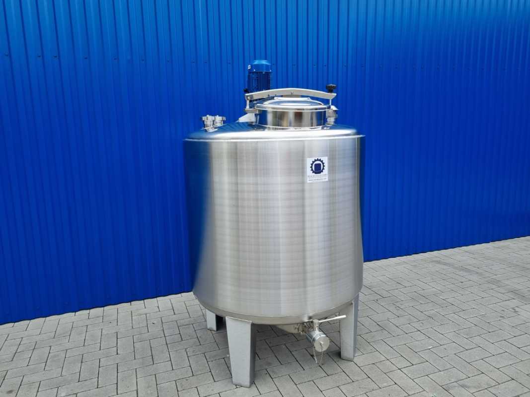 1000L heat-/coolable stainless steel mixing tank with insulation and dissolver